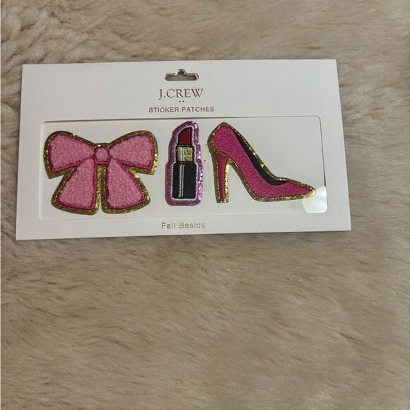 J. Crew Pink and Gold Sticker Patches - Picture 2 of 3